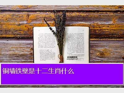 铜墙铁壁打一生肖(答案就在十二生肖里)