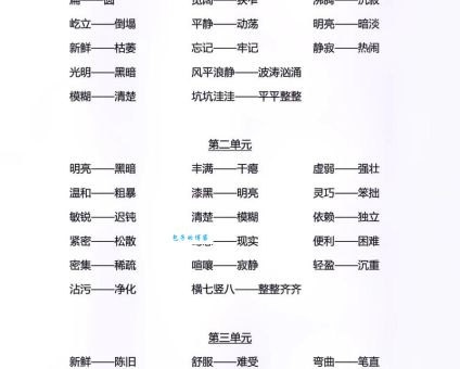 展开的反义词有哪些？这些词语你一定知道！