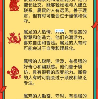 施不望报对应哪些生肖？详解十二生肖的性格与寓意