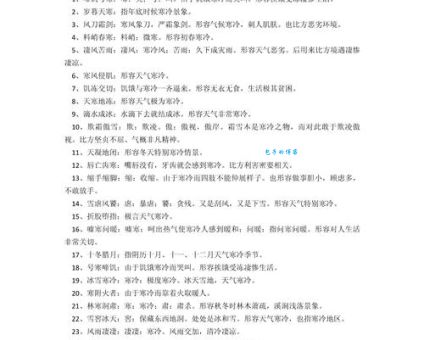 详解寒冬腊月：成语意思及具体时间段