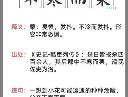 不寒而栗的意思是什么？深度解析成语的含义和用法
