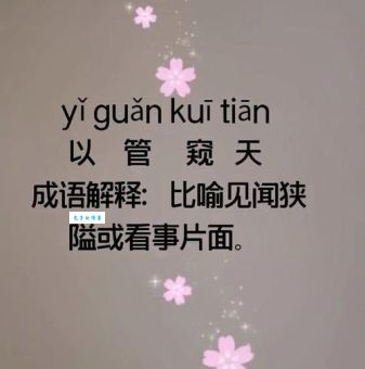 以管窥天是什么意思？简单解释及例句分享