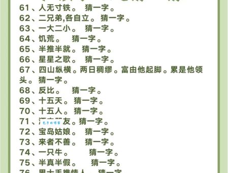 超简单字谜：九十九打一字，一看就会！