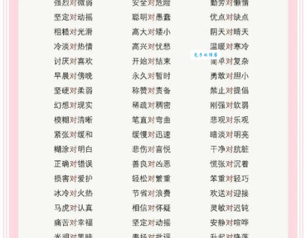可爱的反义词是什么生活中常用词汇