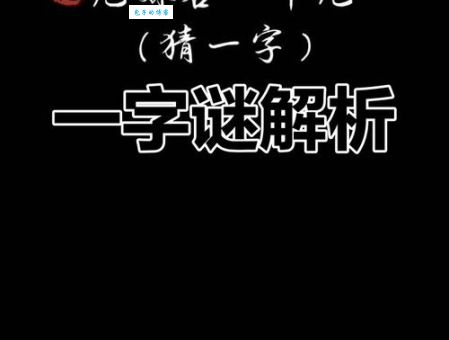 一家十一口猜一个字答案揭晓原来这么简单