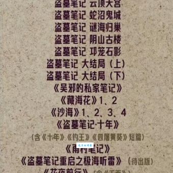 南派三叔全部作品顺序完整列表一次看个够