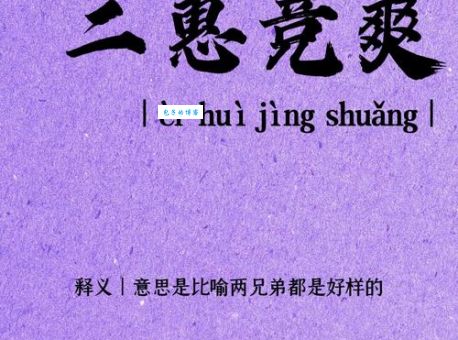 二惠竞爽是什么意思这个成语背后有什么故事