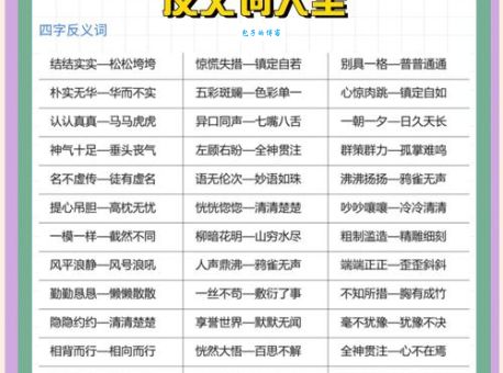 动如参商的同义词近义词反义词全解析一次学会