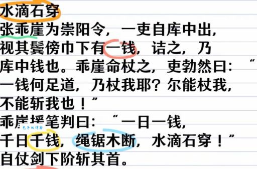 水滴石穿的近义词和反义词全解析