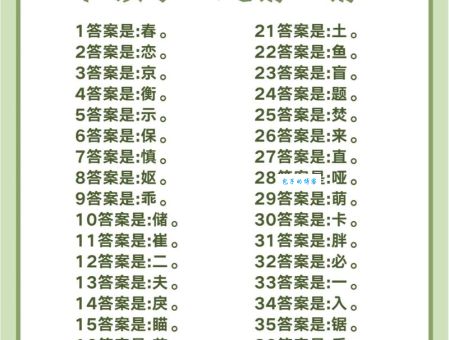 金木水火打一字是什么 快来猜猜这个字谜