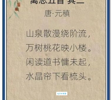 元稹简介这位诗人写下了哪些名句