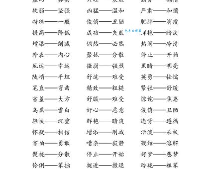 人来人往的反义词有哪些生活中很少用到的词汇