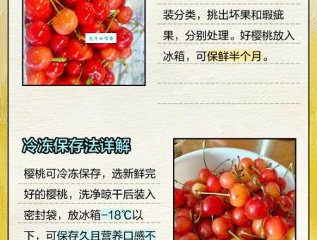 车厘子怎么保存时间长？掌握这5招放一周都不坏
