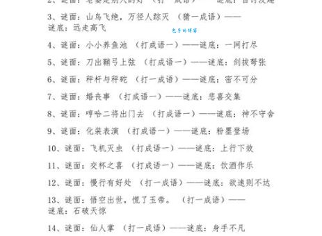 大合唱打一成语答案揭晓!三个技巧教你快速猜对谜语