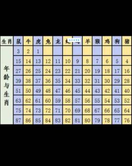 2013年生肖对照表(一秒看懂孩子属相)