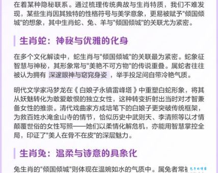 倾国倾城是指哪个生肖动物?趣味解读告诉你!