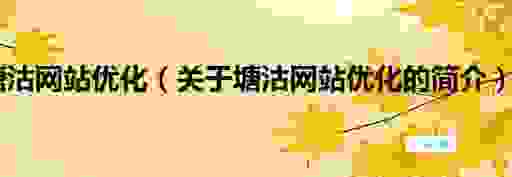 塘沽网站优化哪家公司靠谱？选择好的优化服务很重要！