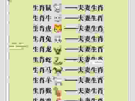 战天斗地最正确生肖配对，找到你的最佳拍档！